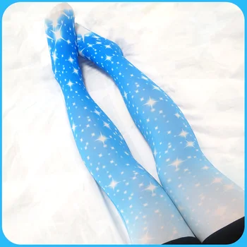 Japonský tlač ponožky žena lolita pantyhose velvet 120D slim sladké roztomilý módne legíny