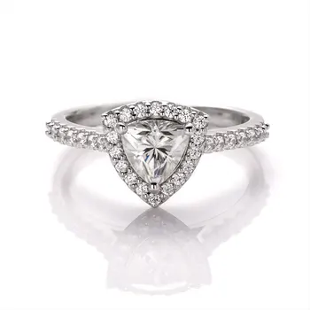 Apaison 1ct Reálne Moissanite Prstene pre Ženy 925 Sterling Silver Princezná Krúžok Darček Prešiel Diamond Test Jemné Šperky