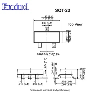 100ks 13001 SMD Tranzistorov Stopu SOT-23 Silkscreen 01CT Typu NPN 450V/200mA Bipolárny Tranzistor Zosilňovač