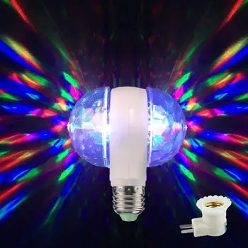 Horúce 6W LED Vianočný Večierok obojstrannú Disco Lampa Fáze Žiarovky krištáľová Guľa Rotujúca Žiarovka