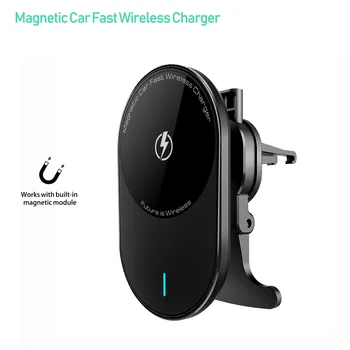 Magnetické auto bezdrôtová nabíjačka, držiak vhodný pre všetky Qi mobilné telefóny