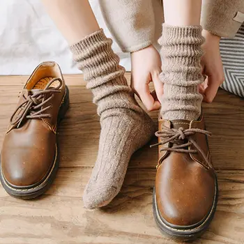 Teplé, Mäkké Pevné Farba Ženy Ponožky Jednoduché Trendy Pruhom Uprostred Trubice Pohodlné, Priedušné Bavlna Pančuchový Tovar