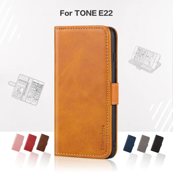 Flip Cover Pre TÓN E22 Obchodného Prípadu Luxusné Kožené S Magnetom Peňaženky Prípade TÓN E22 Kryt Telefónu