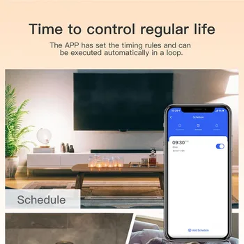 10A MINI Smart Switch 2 Spôsob Kontroly Časovač Wifi Bezdrôtové Spínače Domov Hlas Modules Tuya Inteligentný Život Ovládanie s Alexa Google