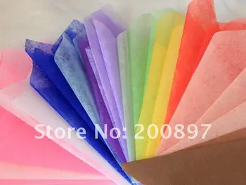 Solid Farba hodvábny Papier 48x48cm 33pcs Veľa Farieb Výber Kvet Balenie Baliaci Materiál