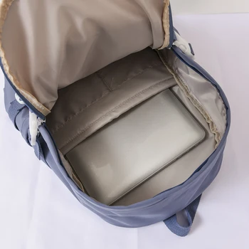 Nové oko-spájať vodeodolného nylonu Ženy Batoh Viacerých vrecku Kontrast farieb Voľný čas pack Školské tašky pre starších študentov