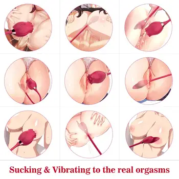 Rose Vibrátor Klitorálny Sania Vibrátor Ružovej S Vibračné Vajíčko Prsné Bradavky Masér 10 Režimy Sexuálnu Hračku, Ženy Orálny Sex, Orgazmus