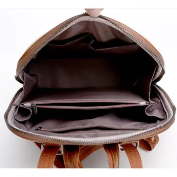Ženy batoh školské tašky pre dospievajúce dievčatá rozliata kožené školský batoh pre ženy veľkú Kapacitu kvality mochila hnedé 2020
