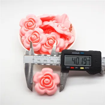 Chengkai 500PCS BPA Free Silikónové Ruže Kvet Prívesok Teether Korálky DIY Dieťa Cumlík Figuríny Počiatočných Ošetrovateľskej Kúzlo Šperky, Hračky