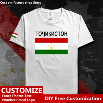 Tadžikistan Vlajkou Krajiny, tričko Zadarmo Vlastné Jersey DIY Názov Počet LOGO Bavlna tričká Muži Ženy Voľné Bežné T-shirt