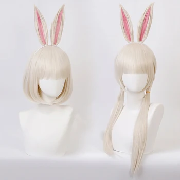 Anime BEASTARS Haru Cosplay Parochne Bunny Krátke BOBO Vlasy Dievčatá Roztomilý Parochňu Králičie Uši Syntetické Vlasy Dlhé Parochne Strany Ženy, Dievčatá