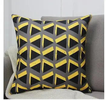 Nordic štýl žltá bavlna objať obliečka na vankúš Obývacia izba gauč geometrické vankúš Kancelárske stoličky, nočné obliečka na vankúš