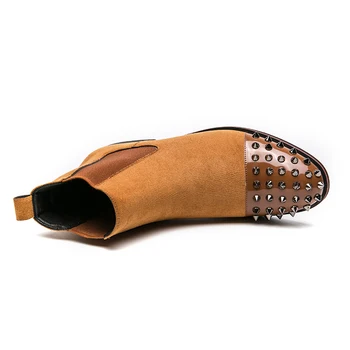 Autor Mužov, Topánky, Módne Členkové Topánky Mužov Luxusné Značky Chelsea Boots Pošmyknúť na Oxford pánske Šaty Strany Topánky Plus Veľkosť 38-46
