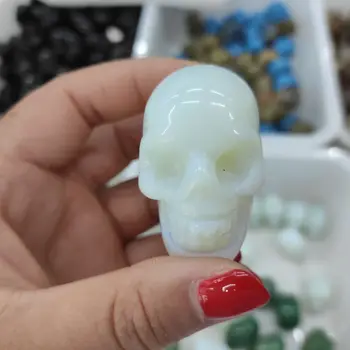 1pcs Prírodný Kameň Opál Crystal Skull Ručne Vyrezávané Leštené Drahokam Liečivý Kryštál Domáce Dekorácie Kolekcie Darček