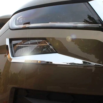 Auto Predné Hmlové Svetlo Lampy Obočie Dekorácie Kryt Výbava ABS Chrome Pre Škoda Kodiaq 2017 2018 2019 2020 2021