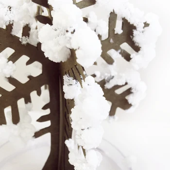 2019 120mm H Biela Mágia Rastie Papier Snowflake Čarovný Strom Rásť snehové Vločky Flutter Vianočné Stromčeky Kryštály Vločky Deti Hračky