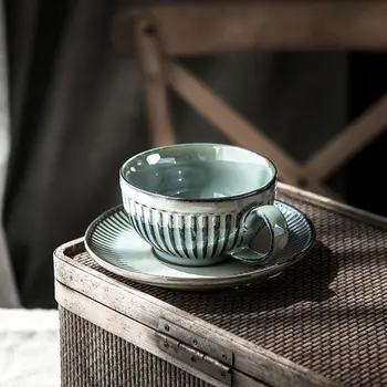 Nordic šálku kávy s lyžicou domov retro afternoon tea cup jedlo latte kvet keramická šálka lyžica set porcelánovú šálku čaju british