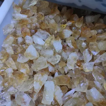 Prírodné Brazílsky citrine Crystal kameň topaz štrku energie Quartz Minerálne Vzor akvárium Záhradu bez shippingf