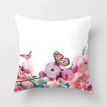 Kvet, Motýľ Vankúš Hodiť Pillowcovers 45*45 Housse De Coussin Dekoratívne Cojines Decorativos Para Gauč Domova