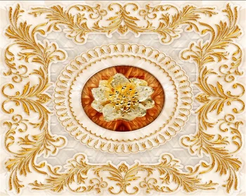 BEIBEHANG Poschodí 3D Tapeta Európskom Štýle Obývacej Izby, Luxusné Zlaté Ruže Mramoru Abstraktné Vzor 3d podlahy abstraktných pintado