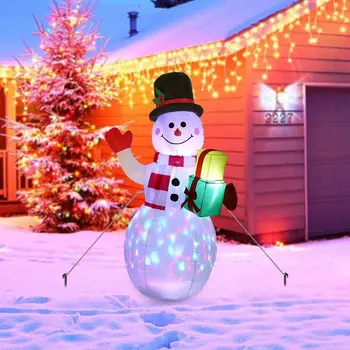 1,5 m Nafukovacie Snehuliak Žiariace Veselé Vianoce Vonkajšie Dekorácie LED Svetla Až Obrie Strán Nový Rok 2023 Vianočné Dekorácie