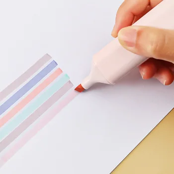 6pcs Morandi Zvýrazňovač Farby Značky Japonský Papiernictvo Zvýrazňovač Perá Set na Kreslenie Študent Roztomilý Kancelárske Školské potreby