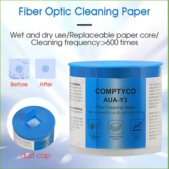 COMPTYCO AUA-Y3 bezprašné papier optický Čistenie Papier Utrite papier FTTH (Fiber Čistenie Nástrojov s Vysokou Presnosťou Dustfree papier