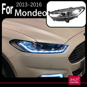 AKD Auto Model pre Ford Fusion Svetlometu 2013-2016 Mondeo LED Vedúci svetlo H7 D2H Hid Dynamického Signálu Bi Xenon LED Lúč Príslušenstvo