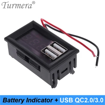 Turemra 12V 24V Batéria, Indikátor Voltmeter QC 2.0 3.0 USB Port pre 12V Auto Nabíjačka Telefónu a Neprerušené Napájanie Batérie