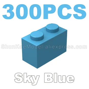 500X Pre 3004 93792 1x2 high-tech Eura Chytiť Stavebné Bloky Súčastí MOC DIY Vzdelávacie Klasické Značky Darček Hračky Sky Blue