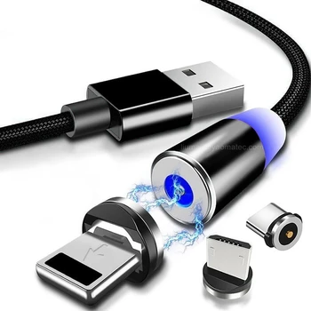 Magnetické USB Kábla Nabíjanie prenášať súbory Typu C, Kábel Magnet Nabíjačku Údaje Poplatok Micro USB Kábel Mobilného Telefónu Kábel 2M