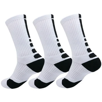 3 Páry Nové Mužov Outdoorové Športy Elite Basketbal Ponožky Mužov Cyklistické Ponožky Hrubšie Uterák Spodnej Muž Kompresné Ponožky pánske Ponožky