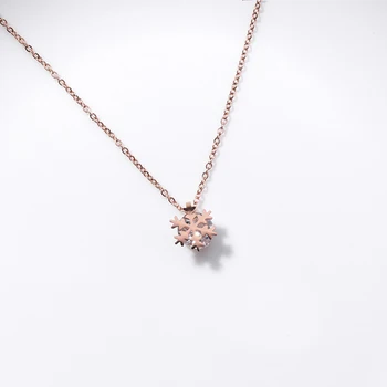 Nové 2019 Titánové Ocele Choker Náhrdelníky Ženy Módne Šperky CZ snehu náhrdelník Prívesok pre dievčatá Anti-alergické náhrdelník