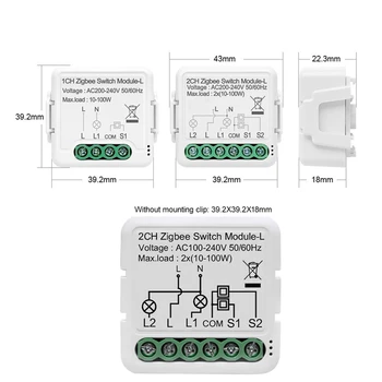 Tuya Zigbee 3.0 Smart Light Switch Modul Č Neutrálny Vodič Požadovaných Prác S Pre Alexa Domovská Stránka Google