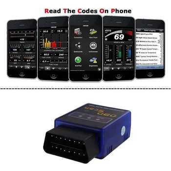 Vysoko Kvalitný Mini ELM327 OBD2 OBDII Auto Diagnostické Bluetooth Skener krútiaceho Momentu, Auto Scan (automatické vyhľadávanie Pre Android 6.8 *4.3 *2.3 cm