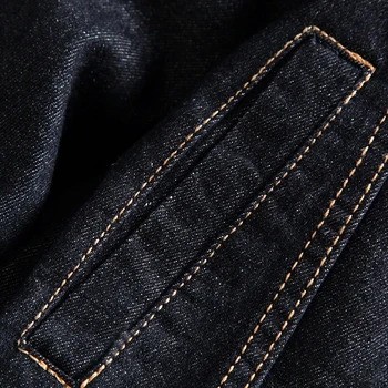 2021 Nové Pevné Bežné Bavlna, Denim Jacket Mužov Plus Veľkosť M-5XL Klope Singel svojim Jeans Bunda Muži Jeseň Slim Fit Bundy