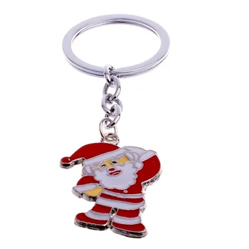 Európske a Americké Keychain Hot Predaj Santa Claus Keychain Vianočný Stromček, Snehuliak Kúzlo Keychain Priateľmi Prívesok Dary