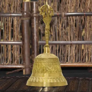 Pevné Brass Strane Bell Služby Bell S Rukoväť Hovor Zvon Pre Deti A Dospelých Večera Zvony Pre Svadobné Udalosti Dekorácie Potravín