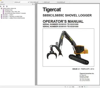 Tigercat Stroj 35GB PDF 2021 Služby na obsluhu a Príručky pre Operátora DVD