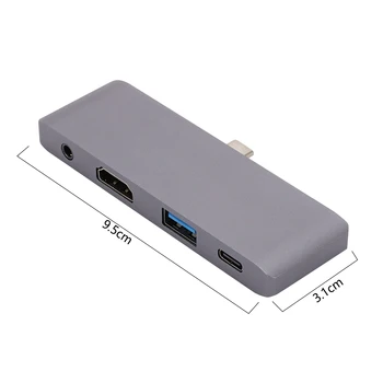 USB C Hub Pro USB napájací Adaptér Viacportová Dock Adaptér pre Pro Typ C Zariadenia SGA998