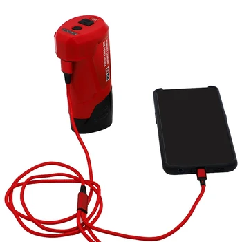2X Prenosné USB Nabíjačka A Napájací Zdroj vhodný Pre 48-59-1201 M12 USB Adaptér-Red & Yellow