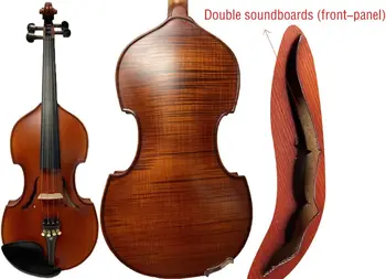 Barokový štýl Dvojité Soundboard Husle 4/4,Jeden kus javor späť.Dobrý zvuk 15551