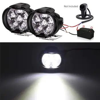 2KS LED Pracovné Svetlá Univerzálny 6 LED Pomocné Hmlové Svietidlo Bodové Svetlá 12V pre Motocykle Skútre Auto Truck Žiarovky Svetlometu