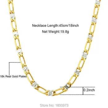 Pánske Zlaté Šperky Chain18K Zlata, Striebra Plátovaného pánske retiazky Náhrdelníky Pre Mužov Americkej Kúzlo Náhrdelník