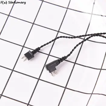 1Pcs Univerzálny 2pin Kábel Adaptéra sluchadla Prijímač Pre Pocket Drôt Štandardný Napájací Kábel, Čierna/Béžová