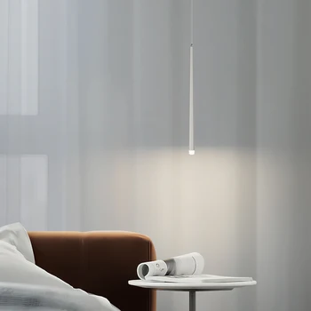 Spálňa posteli malé luster, TV joj, múr dlhý riadok fishline lampa minimalistický dizajn, zmysel pre tvorivé spálňa Chan